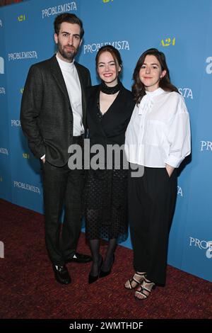 Dave McCary, Emma Stone und Ali Herting Stockfoto