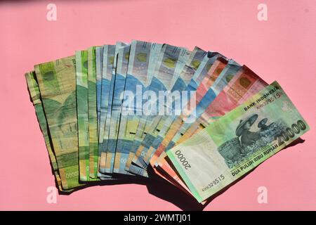 Foto mit Finanzierungskonzept, indonesische Währung Rupiah Stockfoto