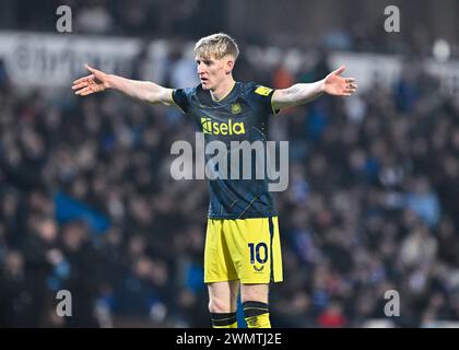 Blackburn, Großbritannien. Februar 2024. Anthony Gordon von Newcastle United, während des Emirates FA Cup 5th Round Match Blackburn Rovers vs Newcastle United in Ewood Park, Blackburn, Vereinigtes Königreich, 27. Februar 2024 (Foto: Cody Froggatt/News Images) in Blackburn, Vereinigtes Königreich am 27. Februar 2024. (Foto: Cody Froggatt/News Images/SIPA USA) Credit: SIPA USA/Alamy Live News Stockfoto