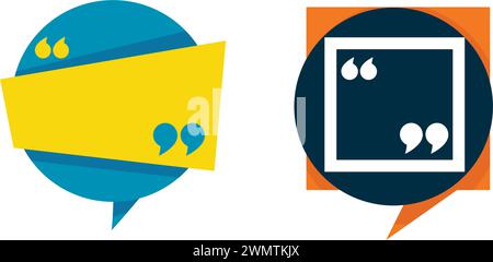 Rede- oder Quoute-Blasen, Zitat oder Dialog Stock Vektor