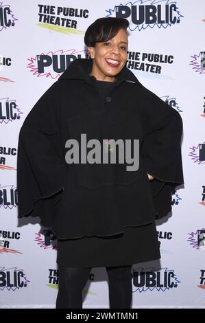 New York, USA. Februar 2024. Laurie Cumbo nimmt am 27. Februar 2024 am Public Theater in New York, NY Teil. (Foto: Anthony Behar/SIPA USA) Credit: SIPA USA/Alamy Live News Stockfoto