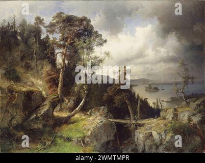 Wahlberg Alfred - Schwedische Landschaft. Motiv von Kolmården (1866) Stockfoto