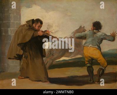 Goya Francisco – Bruder Pedro erschießt El Maragato, während sein Pferd abläuft (1801 11) Stockfoto