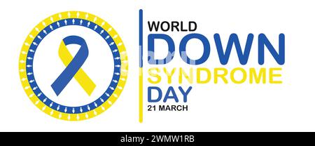 World Down Syndrome Day. Geeignet für Grußkarten, Poster und Banner. Stock Vektor