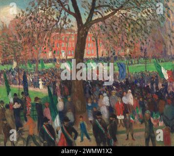 Glackens William James - Parade, Washington Square (1912) Stockfoto