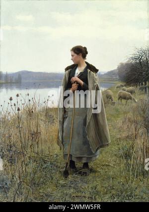 Ritter Daniel Ridgway - die Hirtin von Rolleboise (1896) Stockfoto