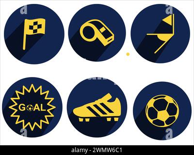 Kunstillustrationsdesign mit Logo-Seocer-Fußball Stock Vektor