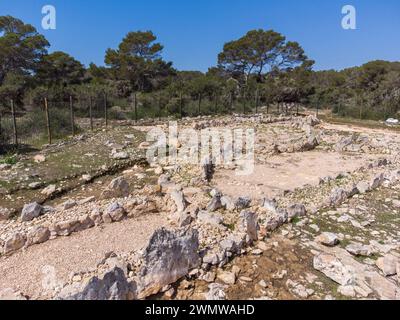 Archäologische Stätte Barbarìa II, Formentera, Pitiusas-Inseln, Balearische Gemeinschaft, Spanien Stockfoto