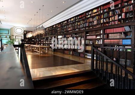 Corias parroquia de Cangas del Narcea. Klosterbibliothek San Juan Bautista. Asturien, Spanien. Stockfoto