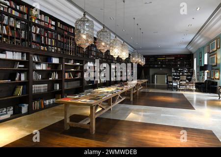 Corias parroquia de Cangas del Narcea. Klosterbibliothek San Juan Bautista. Asturien, Spanien. Stockfoto