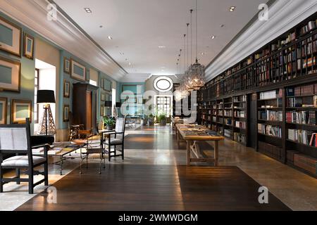 Corias parroquia de Cangas del Narcea. Klosterbibliothek San Juan Bautista. Asturien, Spanien. Stockfoto