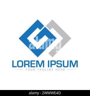 GD Letter Logo Design. Einzigartiges GD-Logo-Design. Stock Vektor