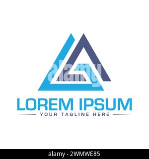 GA Letter Logo Design, einzigartiges und professionelles GA Logo Design, Creative GA Letter Logo Design Stock Vektor