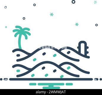 Symbol für Sand, Sand Stock Vektor