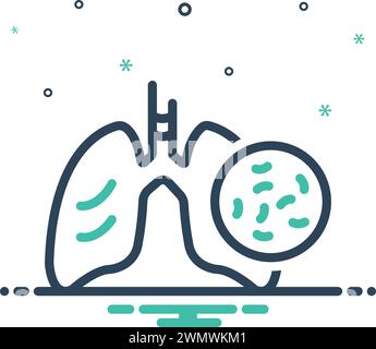 Symbol für tuberkulose, Tuberkulose Stock Vektor