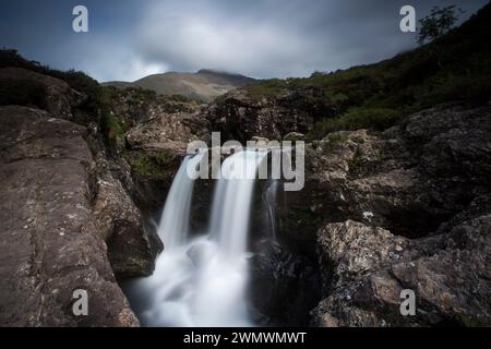 Ein allgemeiner Blick auf die Fährbecken auf der Isle of Skye, Schottland. Stockfoto