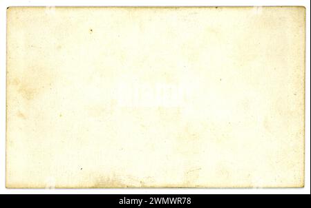 Rückseite des Originals Anfang bis Mitte der 1860er Jahre britische viktorianische Carte de Visite (Visitenkarte oder CDV) leer, Großbritannien Stockfoto