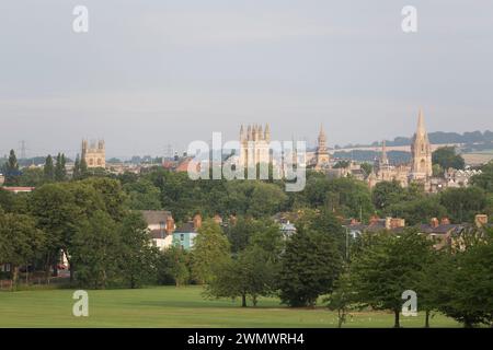 Blick über Oxford von South Parks, Oxford, Großbritannien. Stockfoto