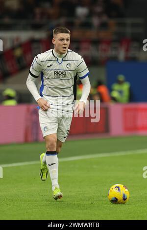 Mailand Italien - 26. Februar 2024 - AC Milan vs Atalanta - Serie A 2023/2024 - Emil Alfons Holm Stockfoto