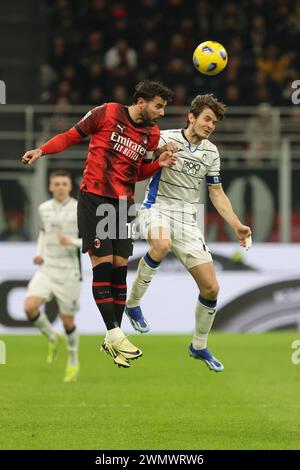 Mailand Italien - 26. Februar 2024 - AC Milan vs Atalanta - Serie A 2023/2024 - Theo Hernandez (19 AC Milan) Stockfoto