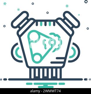 Symbol für Motoren, Motor Stock Vektor