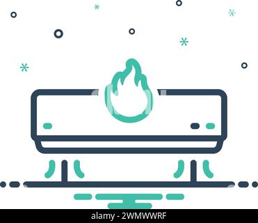 Symbol für warm, kuschelig Stock Vektor