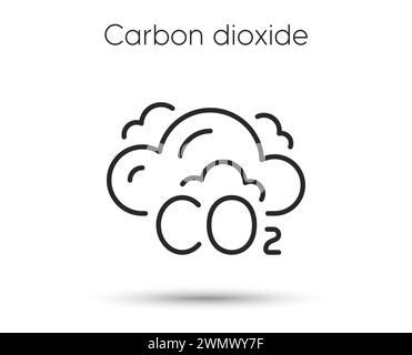 Symbol für CO2-Gasleitung. Kohlendioxid-Offset-Zeichen. Symbol für CO2-Emissionen. Vektor Stock Vektor