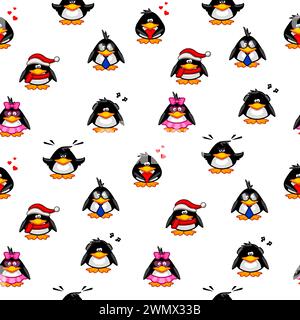 Nahtloses Muster mit den Pinguinen Stock Vektor