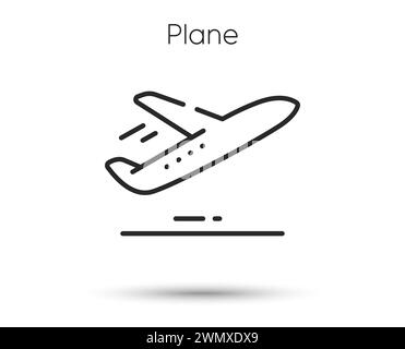 Symbol für Ebenenlinie. Airport Jet-Schild. Flugzeugsymbol abheben. Vektorabbildung Stock Vektor
