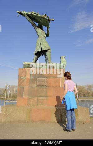 Hagen Denkmal und Tourist, Worms, Rheinland-Pfalz, Deutschland Stockfoto