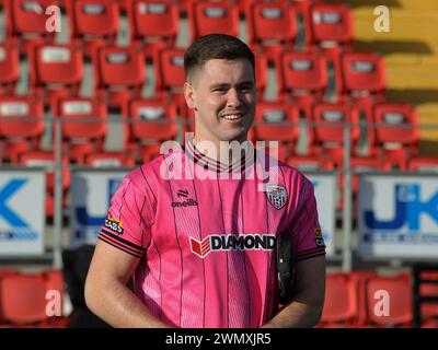 Brian Maher, Torhüter der ersten Mannschaft, Derry City Football Club, Irland. Foto: George Sweeney/Alamy Stockfoto