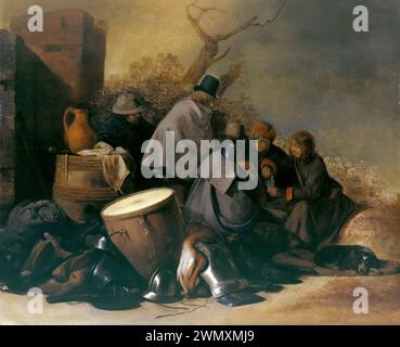 Gerard ter Borch II (1617-1681) - Kartenspiel Soldaten 1640-45. Stockfoto