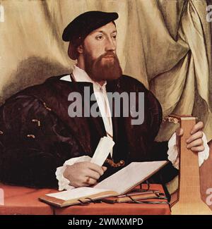 Hans Holbein II. (1497-1543) - Porträt eines Mannes mit Laute Stockfoto