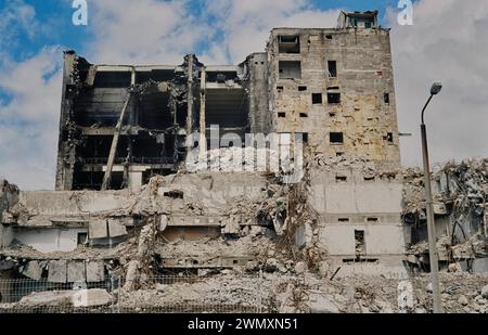 Abriss der DDR-Filmfabrik ORWO um 1993, Wolfen, Sachsen-Anhalt Stockfoto