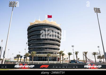 Sakhir, Bahrain. Februar 2024. Atmosphäre des Kreislaufs. 28.02.2024. Formel-1-Weltmeisterschaft, Rd 1, Grand Prix Von Bahrain, Sakhir, Bahrain, Vorbereitungstag. Das Foto sollte lauten: XPB/Alamy Live News. Stockfoto