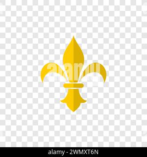 Das Fleur de Lis-Symbol zeigt eine Lilie Stock Vektor