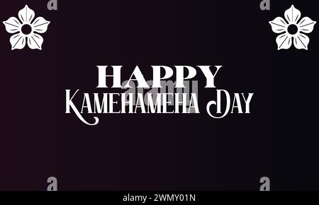 Happy Kamehameha Day stilvolles Textabbildung Stock Vektor