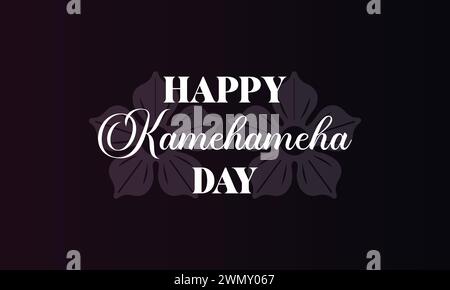 Happy Kamehameha Day stilvolles Textabbildung Stock Vektor