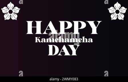 Happy Kamehameha Day stilvolles Textabbildung Stock Vektor