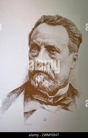 Frankreich, Jura, Dole, Louis Pasteur Geburtsort, Pasteur Portrait Stockfoto