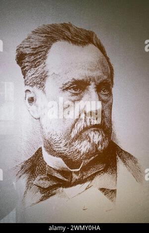 Frankreich, Jura, Dole, Louis Pasteur Geburtsort, Pasteur Portrait Stockfoto