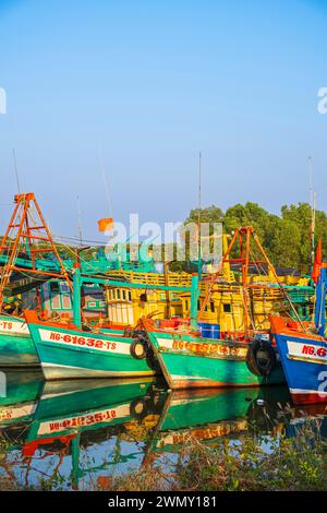 Vietnam, Mekong Delta, Provinz Kien Giang, Ha Tien, Hafen am Giang Thanh Fluss Stockfoto