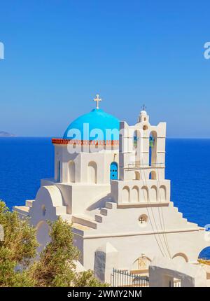 Griechenland, Dodekanesische Inseln, Insel Sifnos, Kloster Panagia Poulati Stockfoto