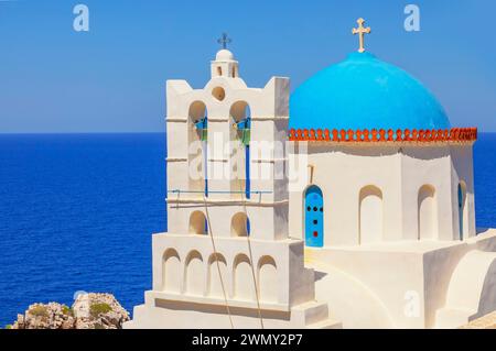 Griechenland, Dodekanesische Inseln, Insel Sifnos, Kloster Panagia Poulati Stockfoto