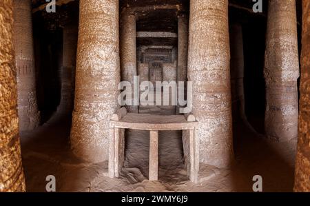 Ägypten, Assuan, Adelsgräber, Sirenput II. Grab, Mwkho und Sabni Gräber Stockfoto