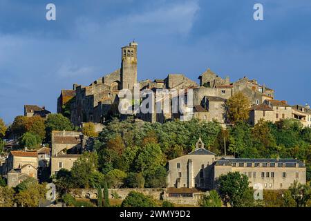 Frankreich, Aveyron, Najac, beschriftet eines der schönsten Dörfer Frankreichs, Schloss, 13. Jahrhundert Stockfoto