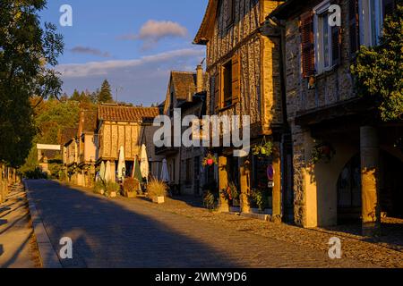 Frankreich, Aveyron, Najac, bezeichnet eines der schönsten Dörfer Frankreichs, Stockfoto