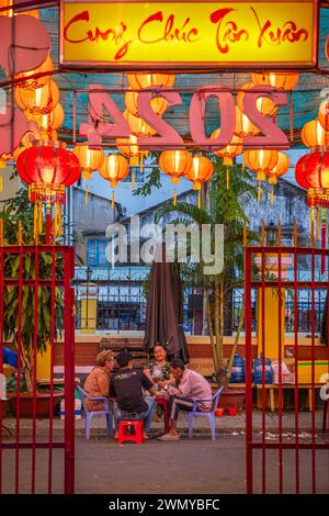 Vietnam, Mekong Delta, Cai Rang Viertel, Eintritt zur Hiep Thien Cung Pagode oder Ong Cai Rang Pagode Stockfoto