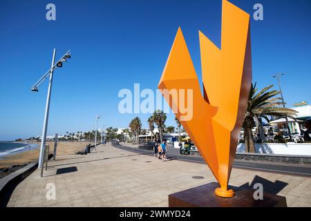 veleta de viento Windfahne-Skulptur matagorda Lanzarote, Kanarische Inseln, spanien Stockfoto