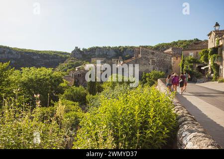 Frankreich, Ardèche, Balazuc, anerkannt als eines der schönsten Dörfer Frankreichs Stockfoto